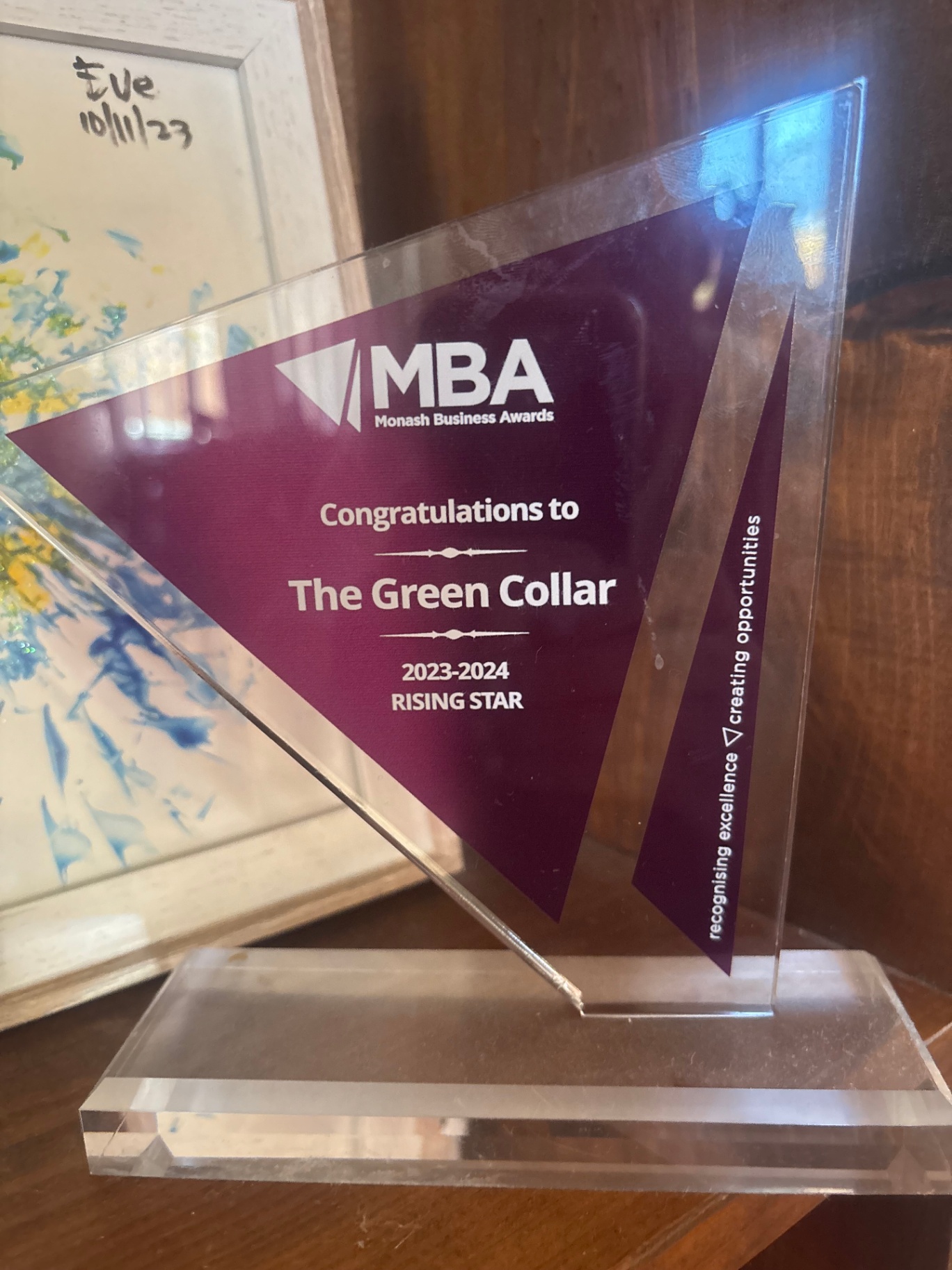 Monash Business Awards 2023-2024 Rising Star — The Green Collar