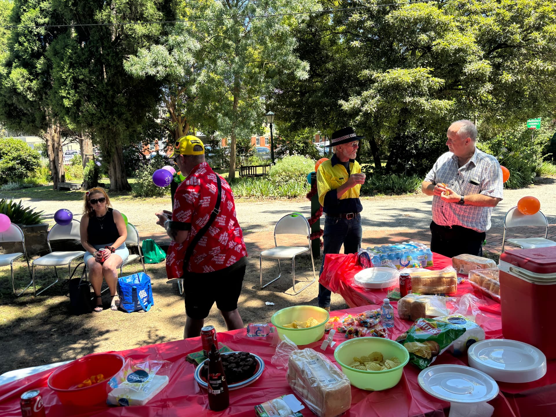 Brigade community BBQ in the park with partner staff and volunteers